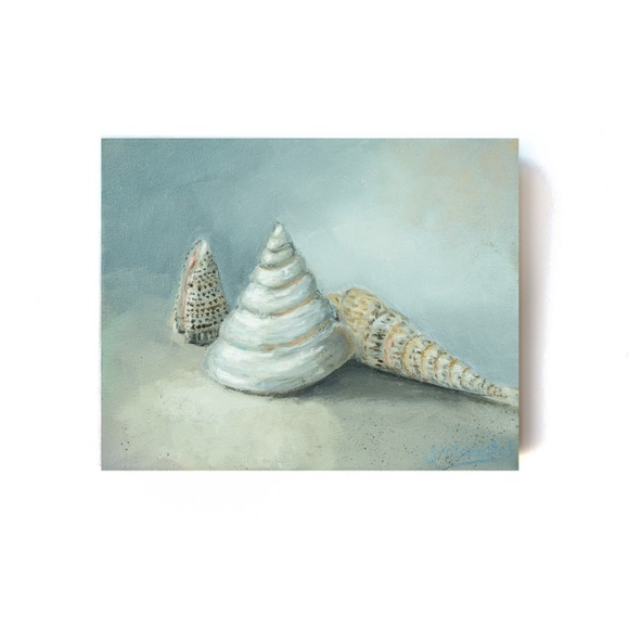 Original oil painting,  "Sea cones #2" ,   8"x10" - Picture 2 of 3